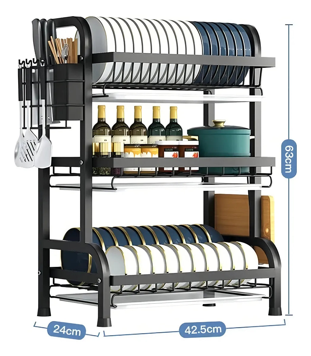 Escurridor Inoxidable Platero 3 Niveles