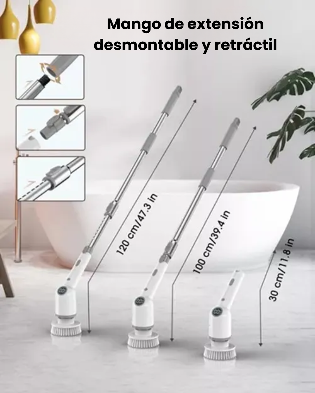 Limpieza profunda sin esfuerzo con el Limpiador Eléctrico 9 en 1.